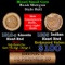 Mixed small cents 1c orig shotgun roll, 1918-s Wheat Cent, 1895 Indian Cent other end, Brinks Wrappe