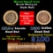 Mixed small cents 1c orig shotgun roll, 1919-s Wheat Cent, 1898 Indian Cent other end, Brinks Wrappe