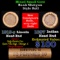 Mixed small cents 1c orig shotgun roll, 1919-s Wheat Cent, 1897 Indian Cent other end, Brinks Wrappe