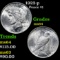 1923-p Peace Dollar $1 Grades Choice Unc