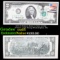 1976 $2 Federal Reserve Note 1st Day of Issue, with Stamp (Philadelphia, PA) Grades Gem CU