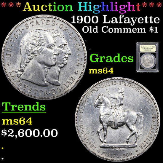 ***Auction Highlight*** 1900 Lafayette Lafayette Dollar $1 Graded Choice Unc By USCG (fc)