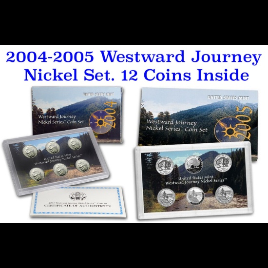 2004-2005 Westward Journey Nickel Set. 12 Coins Inside