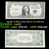 1935G $1 Blue Seal Silver Certificate Grades Select CU