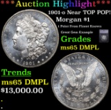 ***Auction Highlight*** 1901-o Morgan Dollar Near TOP POP! $1 Graded ms65 DMPL BY SEGS (fc)