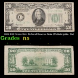 1934 $20 Green Seal Federal Reserve Note (Philadelphia, PA) Grades f+