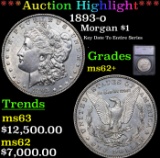 ***Auction Highlight*** 1893-o Morgan Dollar $1 Graded ms62+ BY SEGS (fc)