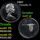 1967 Canada Dollar $1 Grades GEM++ PL