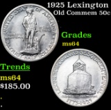 1925 Lexington Old Commem Half Dollar 50c Grades Choice Unc