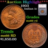 ***Auction Highlight*** 1903 Indian Cent 1c Graded ms66 rd By SEGS (fc)