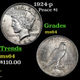 1924-p Peace Dollar $1 Grades Choice Unc