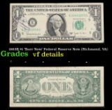 1963B $1 'Barr Note' Federal Reserve Note (Richmond, VA) Grades vf details