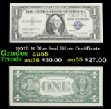 1957B $1 Blue Seal Silver Certificate Grades Choice AU/BU Slider