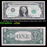 1963B $1 'Barr Note' Federal Reserve Note (New York,  NY) Grades vf++