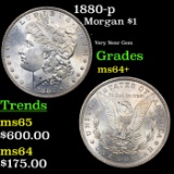 1880-p Morgan Dollar $1 Grades Choice+ Unc