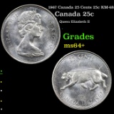 1967 Canada 25 Cents 25c KM-68 Grades Choice+ Unc