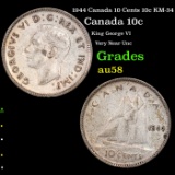 1944 Canada 10 Cents 10c KM-34 Grades Choice AU/BU Slider