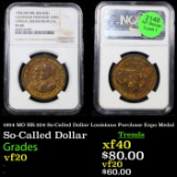 NGC 1904 MO HK-304 So-Called Dollar Louisiana Purchase Expo Medal Graded vf20 By NGC