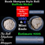 Buffalo Nickel Shotgun Roll in Old Bank Style 'Bell Telephone'  Wrapper 1920 & d Mint Ends