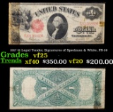 1917 $1 Legal Tender, Signatures of Speelman & White, FR-39 Grades vf+