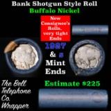 Buffalo Nickel Shotgun Roll in Old Bank Style 'Bell Telephone'  Wrapper 1927 & s Mint Ends