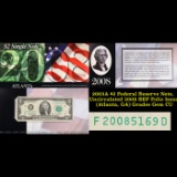 2003A $2 Federal Reserve Note, Uncirculated 2008 BEP Folio Issue (Atlanta, GA) Grades Gem CU