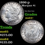 1896-p Morgan Dollar $1 Grades Choice+ Unc