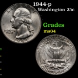 1944-p Washington Quarter 25c Grades Choice Unc