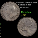 1950 Canada 25 Cents 25c KM-44 Grades vf++