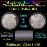 ***Auction Highlight***  First Financial Shotgun 1896 & 'P' Ends Mixed Morgan/Peace Silver dollar ro