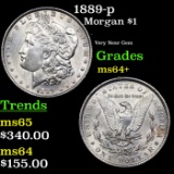 1889-p Morgan Dollar $1 Grades Choice+ Unc