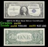 1957A $1 Blue Seal Silver Certificate Grades Choice AU/BU Slider