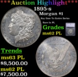 ***Auction Highlight*** 1895-s Morgan Dollar $1 Graded ms62 PL BY SEGS (fc)