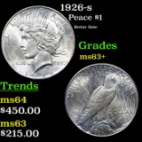 1926-s Peace Dollar $1 Grades Select+ Unc