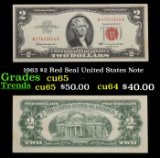 1963 $2 Red Seal United States Note Grades Gem CU