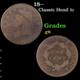 18-- Classic Head Large Cent 1c Grades g+