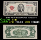 1928F $2 Red seal United States Note Grades vf+