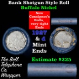 Buffalo Nickel Shotgun Roll in Old Bank Style 'Bell Telephone'  Wrapper 1927 & d Mint Ends