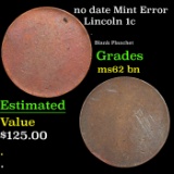 no date Lincoln Cent Mint Error 1c Grades Select Unc BN