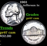 Proof 1961 Jefferson Nickel 5c Grades GEM++ Proof Cameo