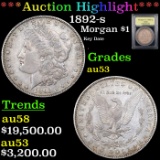 ***Auction Highlight*** 1892-s Morgan Dollar $1 Graded Select AU By USCG (fc)