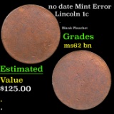 no date Lincoln Cent Mint Error 1c Grades Select Unc BN