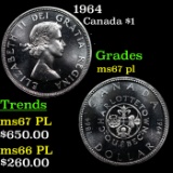 1964 Canada Dollar $1 Grades GEM++ PL