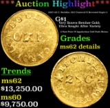 ***Auction Highlight*** (1837-42) C. Bechtler, 28.G Centered N Reversed Gold Dollar Kagin-4 $1 Grade