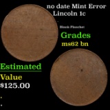 no date Lincoln Cent Mint Error 1c Grades Select Unc BN