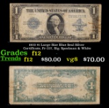1923 $1 Large Size Blue Seal Silver Certificate, Fr-237, Sig. Speelman & White Grades f, fine