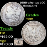 1900-o/cc top 100 Morgan Dollar $1 Grades vg+