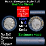 Buffalo Nickel Shotgun Roll in Old Bank Style 'Bell Telephone'  Wrapper 1927 & d Mint Ends