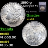 1890-p Morgan Dollar $1 Graded ms64+ BY SEGS