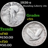 1926-s Standing Liberty Quarter 25c Grades vf+